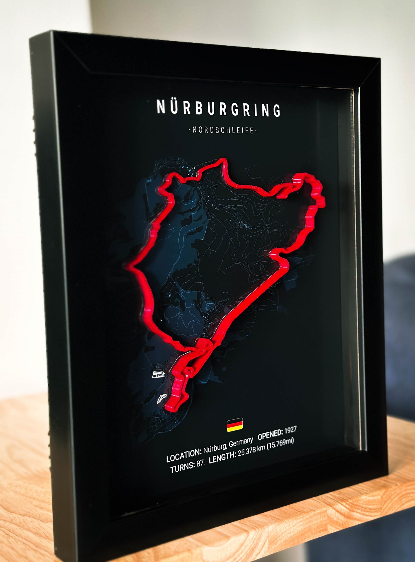 Nürburgring Nordschleife Track - 3D Framed