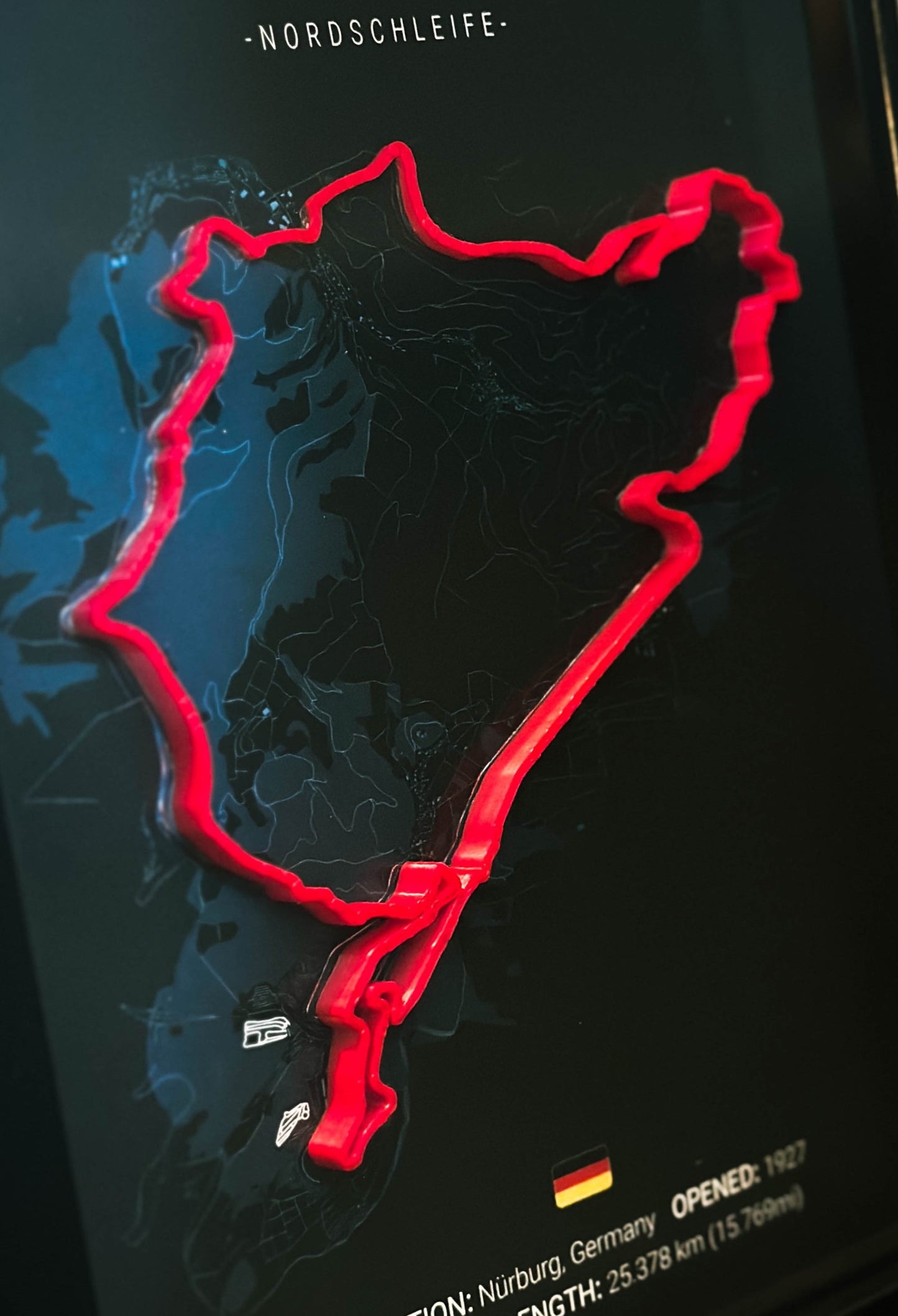 Nürburgring Nordschleife Track - 3D Framed