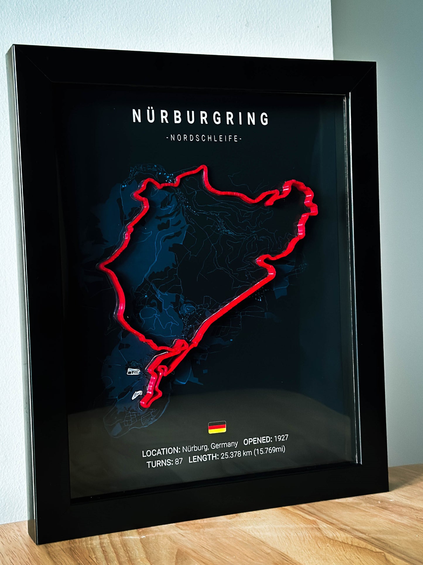 Nürburgring Nordschleife Track - 3D Framed