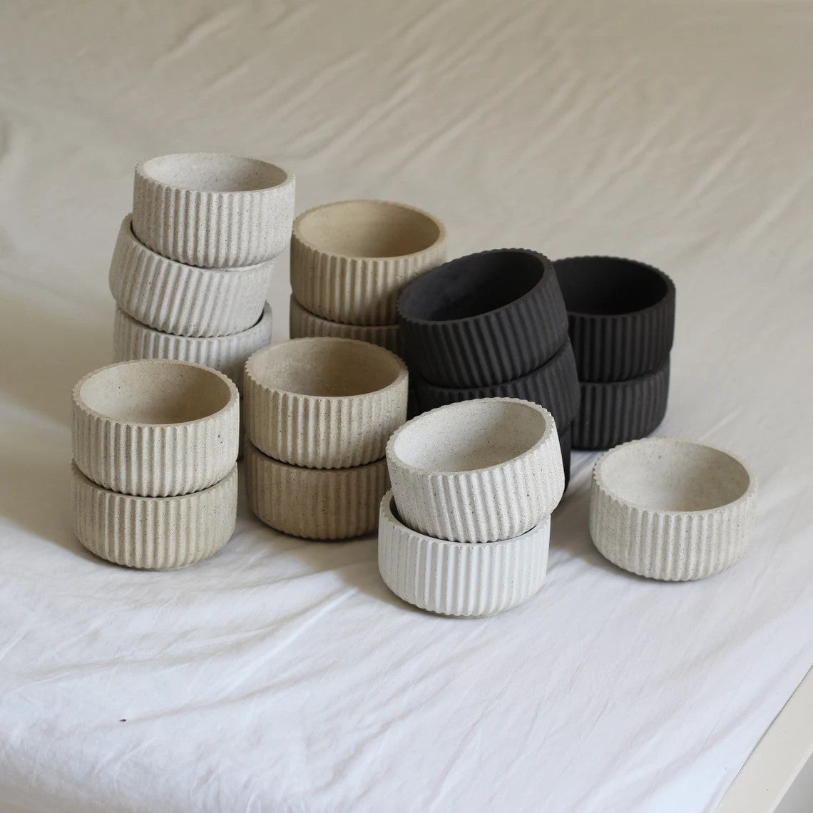 Round Ribbed Decor | storage jar with lid  - Customizable